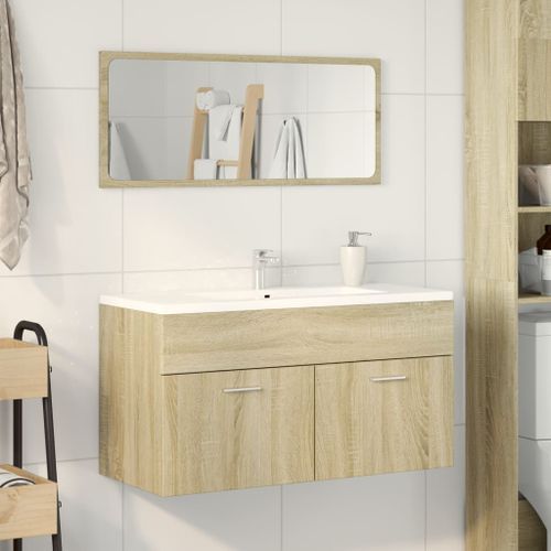 Ensemble de meubles de salle de bain 2 pcs chêne sonoma - Photo n°3; ?>