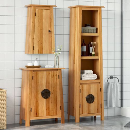 Ensemble de meubles de salle de bain 3 pcs bois de pin massif - Photo n°2; ?>