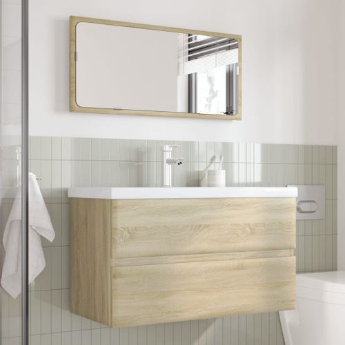 Ensemble de meubles de salle de bain 3 pcs chêne sonoma - Photo n°3; ?>