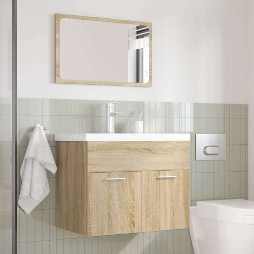 Ensemble de meubles de salle de bain 3 pcs chêne sonoma - Photo n°3; ?>