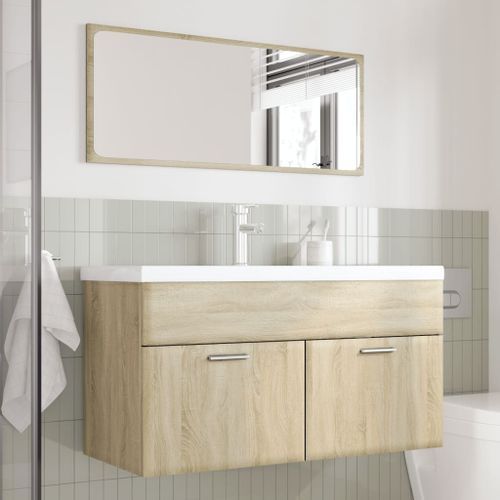 Ensemble de meubles de salle de bain 3 pcs chêne sonoma - Photo n°3; ?>