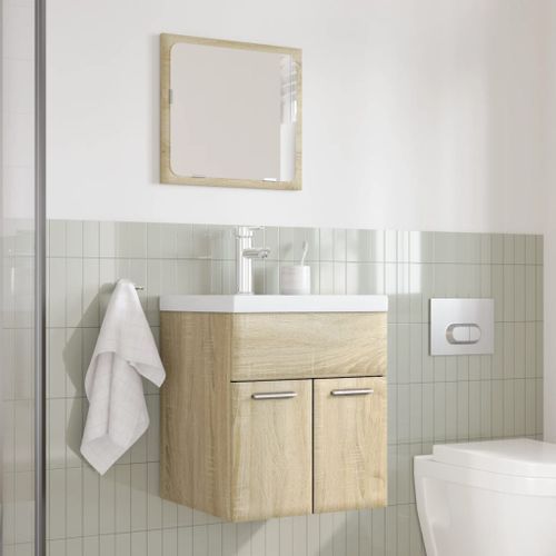 Ensemble de meubles de salle de bain 3 pcs chêne sonoma - Photo n°3; ?>