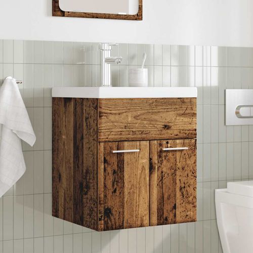 Ensemble de meubles salle de bain 2 pcs bois d'ingénierie - Photo n°3; ?>