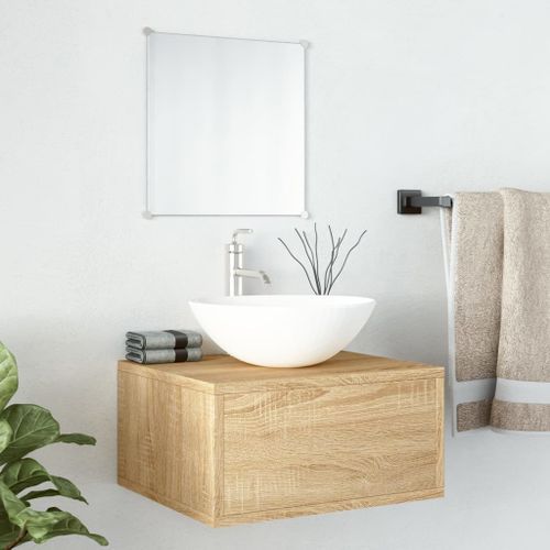 Ensemble de meubles salle de bain 2 pcs chêne bois d'ingénierie - Photo n°2; ?>