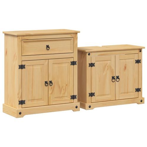 Ensemble de meubles salle de bain 2 pcs Corona bois pin massif - Photo n°2; ?>