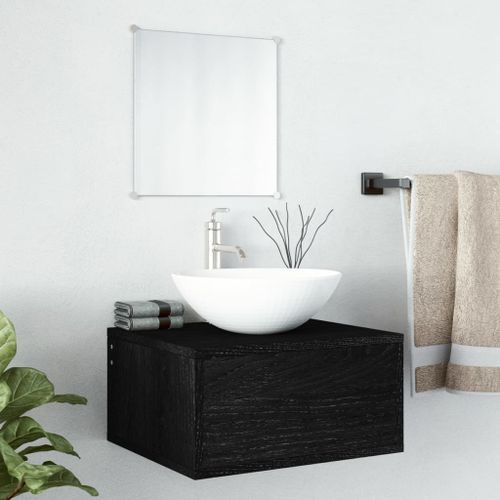 Ensemble de meubles salle de bain 2 pcs noir bois d'ingénierie - Photo n°2; ?>