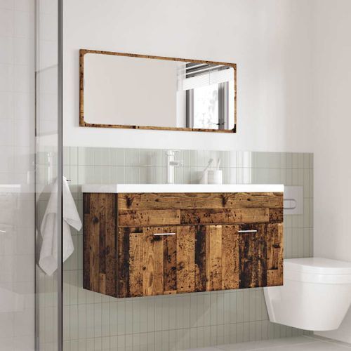 Ensemble de meubles salle de bain 3 pcs bois d'ingénierie - Photo n°3; ?>