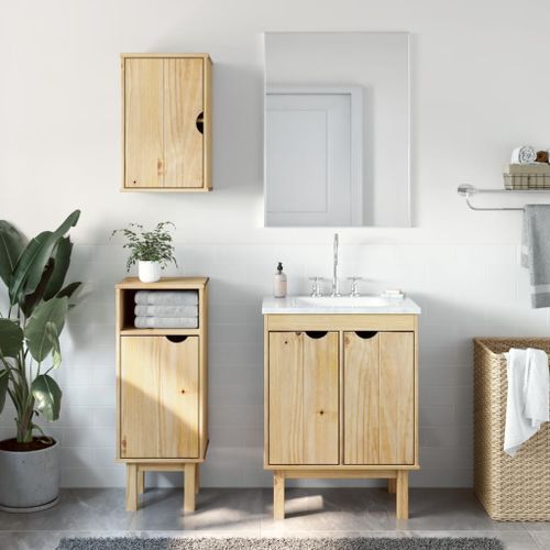 Ensemble de meubles salle de bain 3 pcs OTTA bois de pin massif - Photo n°3; ?>