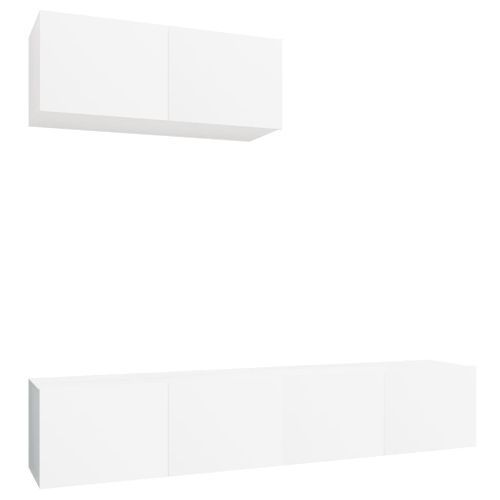 Ensemble de meubles TV 3 pcs Blanc Bois d'ingénierie - Photo n°2; ?>