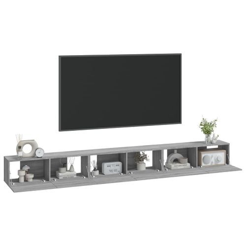 Ensemble de meubles TV 3 pcs Sonoma gris Bois d'ingénierie - Photo n°3; ?>