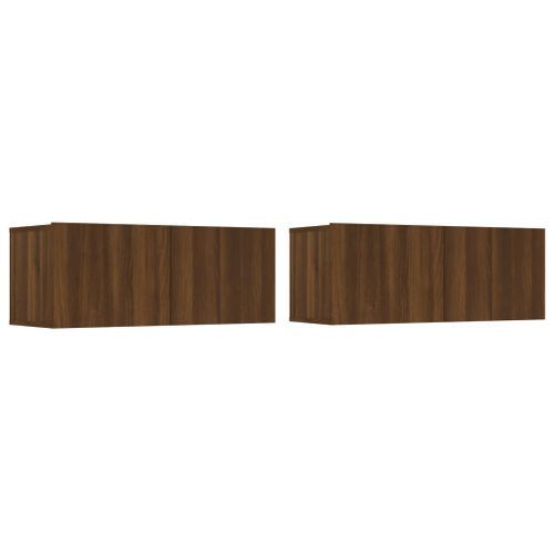 Ensemble de meubles TV 4 pcs Chêne marron Bois d'ingénierie - Photo n°3; ?>