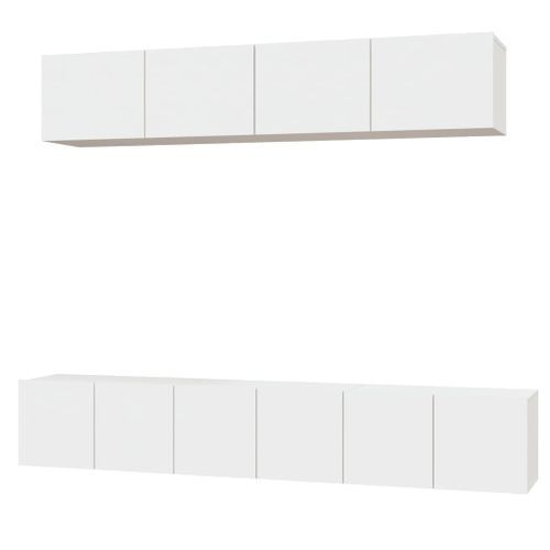 Ensemble de meubles TV 5 pcs Blanc Bois d'ingénierie - Photo n°2; ?>