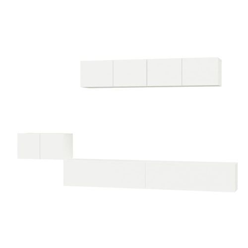 Ensemble de meubles TV 5 pcs Blanc Bois d'ingénierie - Photo n°2; ?>