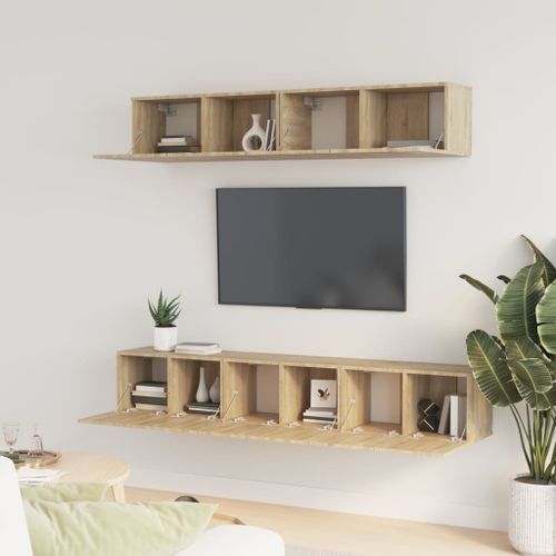 Ensemble de meubles TV 5 pcs Chêne sonoma Bois d'ingénierie - Photo n°3; ?>