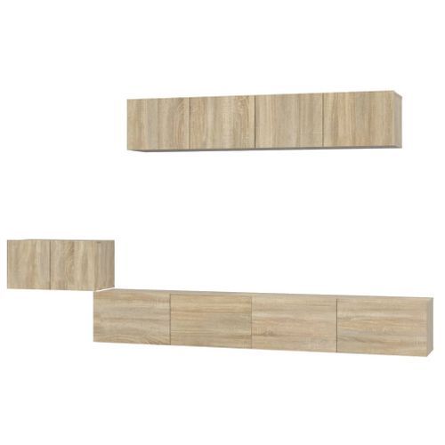 Ensemble de meubles TV 5 pcs Chêne sonoma Bois d'ingénierie - Photo n°2; ?>