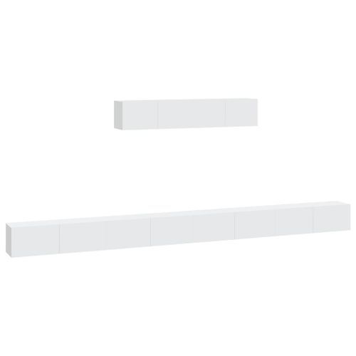 Ensemble de meubles TV 6 pcs Blanc Bois d'ingénierie - Photo n°2; ?>