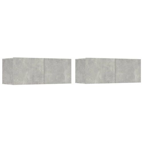 Ensemble de meubles TV 6 pcs Gris béton Bois d'ingénierie - Photo n°3; ?>