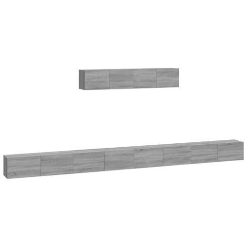 Ensemble de meubles TV 6 pcs Sonoma gris Bois d'ingénierie - Photo n°2; ?>