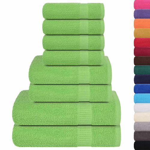 Ensemble de serviettes 8 pcs vert 360 g/m² 100% coton - Photo n°2; ?>