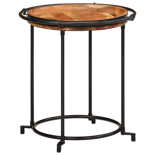 Ensemble de table d'appoint 2 pcs bois massif d'acacia - Photo n°3; ?>