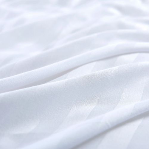 Ensemble housse de couette Satin de coton Blanc 200x220/60x70cm - Photo n°2; ?>