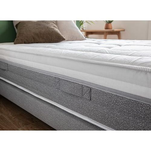 Ensemble matelas 160 x 200 cm + Sommier + Pieds - Ressort - 31 cm - DREAMCOCOON - Photo n°2; ?>