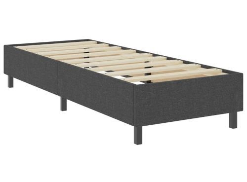 Ensemble matelas équilibré à ressorts 20 cm et sommier tapissier 35.5 cm tissu gris foncé Sloka - Élégance et confort - Photo n°3; ?>