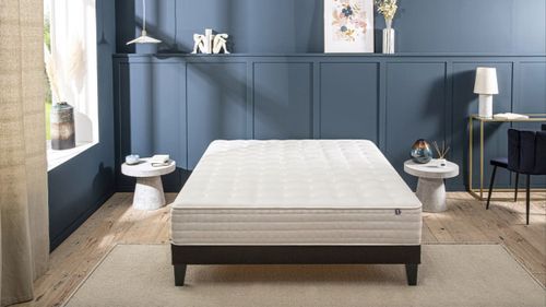 Ensemble matelas ferme 24 cm à mémoire de forme et sommier en bois Châtelet - Photo n°2; ?>