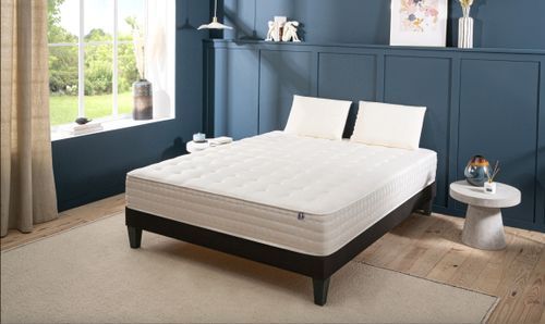 Ensemble matelas ferme 24 cm à mémoire de forme et sommier en bois Châtelet - Photo n°3; ?>