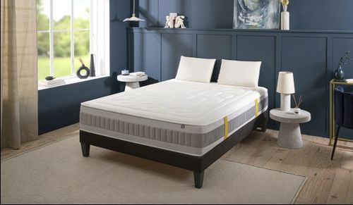 Ensemble matelas ferme 31 cm à mémoire de forme et sommier 30 cm en bois Grand Hôtel - Photo n°3; ?>