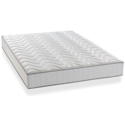 Ensemble matelas mousse et latex + sommier 160 x 200 - Confort ferme - Epaisseur 19 cm - Galon gris - Photo n°3; ?>