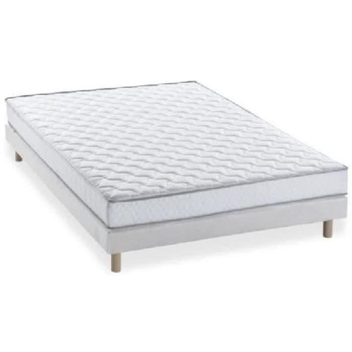Ensemble matelas + sommier KOYSI 140 x 190 - 5 zones et mémoire de forme - 14 cm - Ferme - DEKO DREAM - Photo n°3; ?>