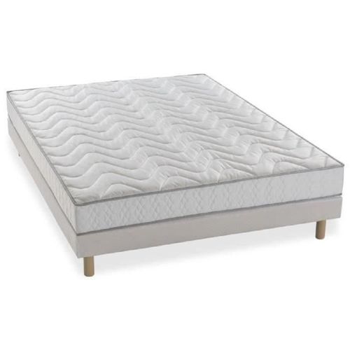 Ensemble matelas + sommier UNELMA 140 x 200 - 5 zones et mémoire de forme - 16 cm - Ferme - DEKO DREAM - Photo n°3; ?>