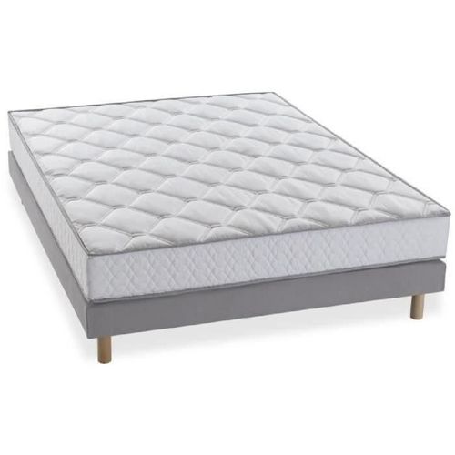 Ensemble matelas + sommiers AUTUUS 140x190 - 5 zones et mémoire de forme - Ferme - DEKO DREAM - Photo n°3; ?>