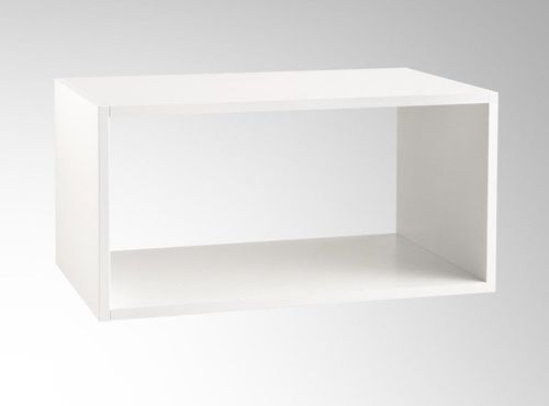 Ensemble meuble de salle de bain 1 étagère 1 armoire effet béton et laqué blanc et miroir lumineux Teph L 70 cm - Photo n°3; ?>