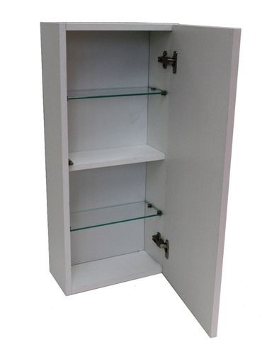 Ensemble meuble de salle de bain 1 étagère 1 armoire laqué blanc et miroir lumineux Teph L 70 cm - Photo n°3; ?>