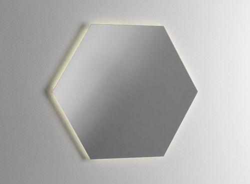 Ensemble meuble de salle de bain 1 tiroir blanc et gris effet pierre et miroir à LED Kyo L 120 cm - Photo n°3; ?>