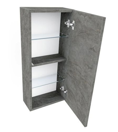 Ensemble meuble de salle de bain 2 tiroirs 1 armoire gris oxyde mat et miroir à LED Teph L 150 cm - Photo n°2; ?>