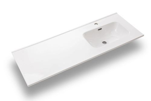 Ensemble meuble de salle de bain 2 tiroirs bois blanc et miroir à LED Malo L 120 cm - Photo n°2; ?>