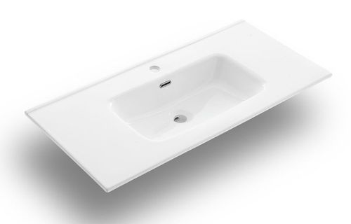 Ensemble meuble de salle de bain 2 tiroirs gris oxyde et miroir à LED Mola L 90 cm - Photo n°2; ?>