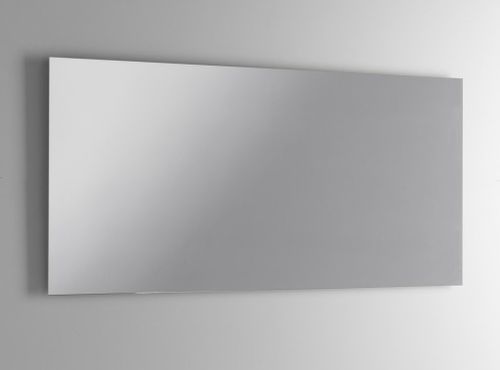 Ensemble meuble de salle de bain 2 tiroirs laqué blanc et gris oxyde et miroir à LED Lago L 120 cm - Photo n°3; ?>