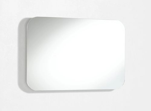 Ensemble meuble de salle de bain 3 tiroirs laqué blanc et beige et miroir lumineux Lago L 90 cm - Photo n°3; ?>