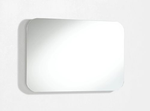 Ensemble meuble de salle de bain 3 tiroirs laqué blanc et bleu gris et miroir lumineux Lago L 80 cm - Photo n°3; ?>