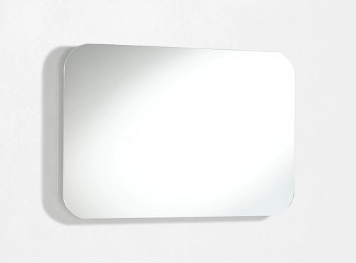 Ensemble meuble de salle de bain 3 tiroirs laqué blanc et gris et miroir lumineux Lago L 80 cm - Photo n°3; ?>