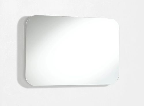 Ensemble meuble de salle de bain 3 tiroirs laqué blanc et marron et miroir lumineux Lago L 80 cm - Photo n°3; ?>