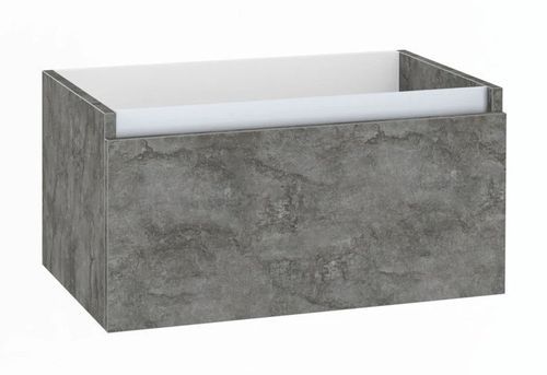 Ensemble meuble de salle de bain gris oxyde 2 tiroirs double vasque et miroir lumineux Teph L 140 cm - Photo n°2; ?>