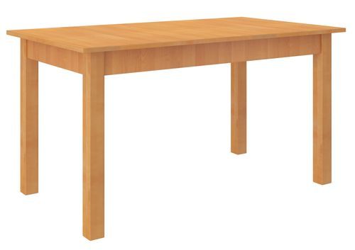 Ensemble table extensible 140/180 cm et 6 chaises en bois clair de hêtre et tissu noir Klarika - Photo n°3; ?>