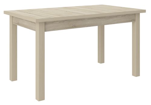 Ensemble table extensible 140/180 cm et 6 chaises en bois clair sonoma et tissu gris foncé Zakria - Photo n°3; ?>
