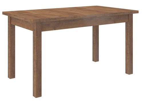 Ensemble table extensible 140/180 cm et 6 chaises en bois marron et tissu beige clair Zakria - Photo n°3; ?>