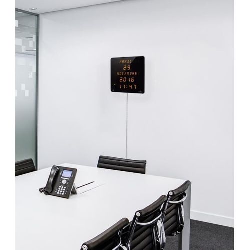 EPHEMERIS Horloge calendrier grands caracteres DST 28 cm blanc - Photo n°3; ?>